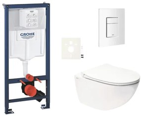 Függesztett WC szett világos falakhoz / falra szerelhető Swiss Aqua Technologies Infinitio SIKOGRSIN11SCSH0