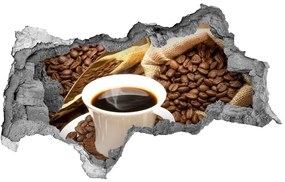 3d lyuk fal dekoráció Csésze kávé nd-b-58490755