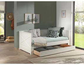 Fehér gyerekágy kihúzható pótággyal 180x200-90x200 cm PINO – Vipack