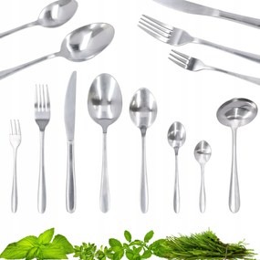 Evőeszköz szett fényes rozsdamentes acél 36 db-os