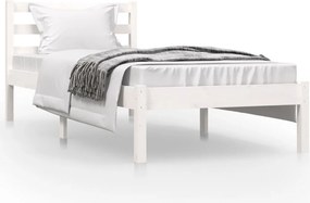 vidaXL fehér tömör fenyőfa ágykeret 75 x 190 cm (Small Single)