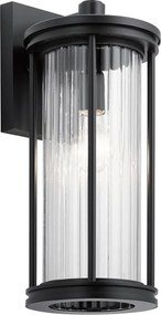 Kichler Barras KL-BARRAS2-M-BK Fali lámpa 1x40W/E27 IP44