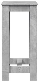 betonszürke szerelt fa bárasztal 51 x 50 x 103,5 cm