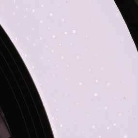 Fekete mennyezeti ventilátor csillag effektussal 47 cm LED-del, fényerőszabályzóval és távirányítóval - Emily