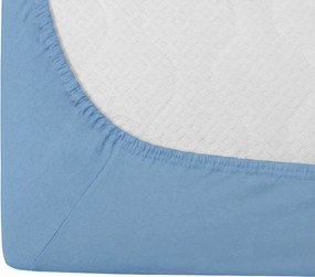Jersey világoskék lepedő BASIC 90x200 cm