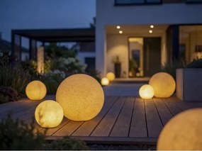 Kanlux 45937 - Kültéri lámpa STONO 1xE27/20W/230V átm. 50 cm IP65 bézs