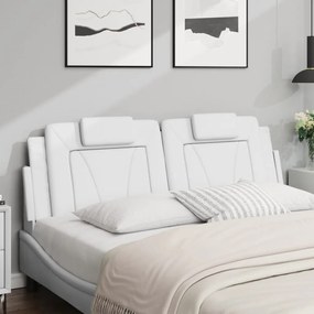fehér műbőr fejtámla párna 160 cm