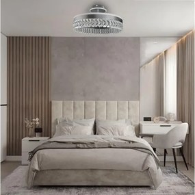 LED Dimmelhető felületre szerelhető csillár LED/75W/230V 3000-6500K króm + távirányítás