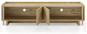 Natúr színű TV-állvány tölgyfa dekorral 180x45x40 cm Daira – Marckeric