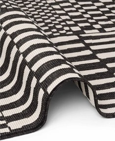 Fekete-krémszínű kültéri-beltéri szőnyeg 160x230 cm Haringey Barkham – Ted Baker