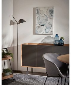 Fekete állólámpa fém búrával (magasság 152 cm) Aurelia – Kave Home