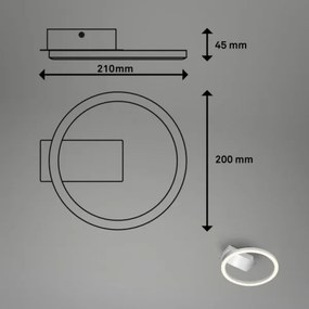 Briloner 3778-014 - FRAME mennyezeti lámpatest LED/5W/230V, átmérő 20 cm, matt króm