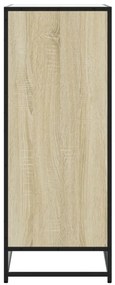 vidaXL sonoma tölgy színű szerelt fa és fém cipőszekrény 75x38x97,5 cm