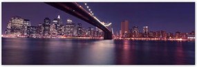 Poszterek 200x66 Híd az éjszakában Usa New York