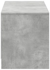 betonszürke szerelt fa TV-szekrény LED-ekkel 140 x 34 x 40 cm