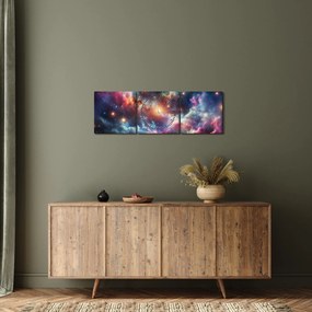Kép - Sötét univerzum (órával) (90x30 cm)