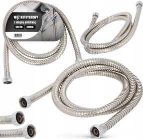 Zuhanytömlő 150 cm Kád csaptelep Tömör Fém Ezüst Lk