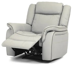 Elektromos vezérlésű bézs ökobőr dönthető fotel. TV-4119 LAN