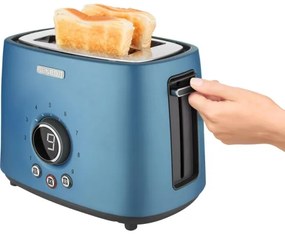 Sencor - 2 szeletes pirító melegítőráccsal 1000W/230V kék