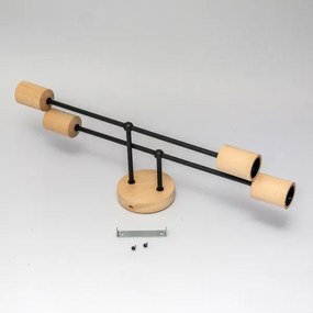 Felületre szerelt mennyezeti csillár CAMBRIDGE 4xE27/15W/230V fenyő