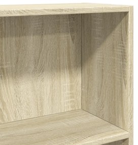 sonoma tölgy színű szerelt fa könyvespolc 60 x 24 x 109 cm