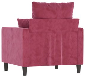 vidaXL bordó bársony kanapéfotel 60 cm