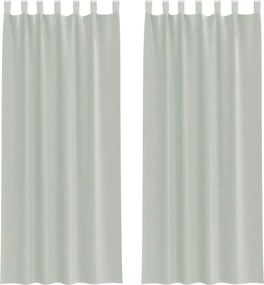 vidaXL 2 db világosszürke fátyolfüggönyök hurokkal 140x260 cm