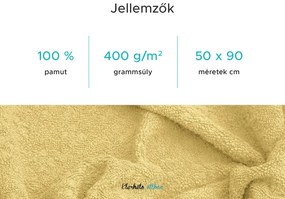 Basic sárga törölköző 50 x 90 cm, 100% pamut