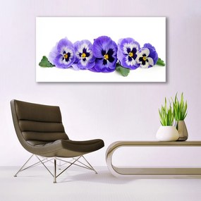 Vászonfotó Virágszirmok Pansies 120x60 cm