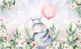 Fotótapéta Gyerekeknek Állatok Víziló Gyerek Tapéta 368x254