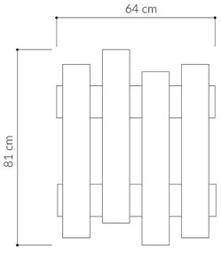 Fali fogas WAVE 81x64 cm bézs színben