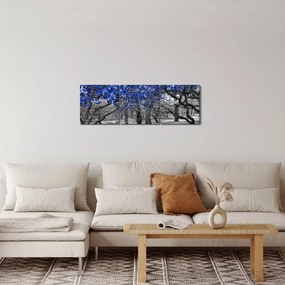 Kép - Kék fák, Central Park, New York (órával) (90x30 cm)