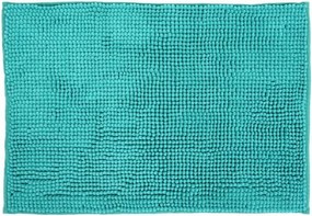 Chenille fürdőszobaszőnyeg türkizkék színben Kényelem és stílus