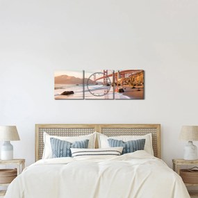 Kép - Golden Gate híd (órával) (90x30 cm)