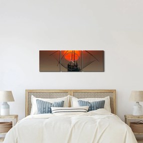 Kép - Napkelte, Pakpra-tó (órával) (90x30 cm)