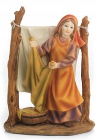 Betlehem figura "Nő felakasztható szennyestartó" 11cm magas figurákhoz