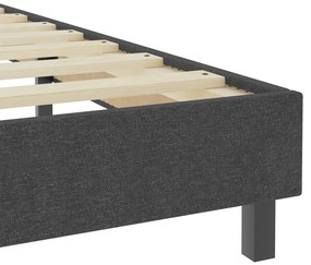 sötétszürke rugós szövetágy 200 x 200 cm