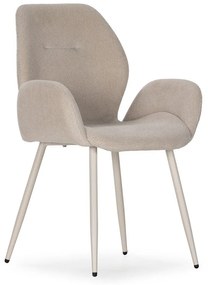 Bézs kárpitozott étkezőfotel szett 2 db-os Ansu – Marckeric