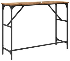 vidaXL Konzolasztal Öreg fa 100 x 32 x 75 cm Faanyag