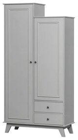 Világosszürke borovi fenyő gyerek ruhásszekrény 98x190 cm Lily – WOOOD