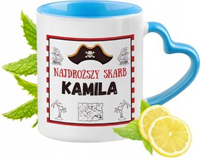 Kék Bögre Szív Alakú Füllel Kamilla Ideális Ajándék