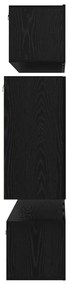 TV szekrény garnitúra 6 pcs Musta tammi 80 x 30 x 30 cm Faanyag