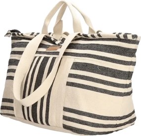 Fekete-fehér nagy strandtáska „Sea Star”