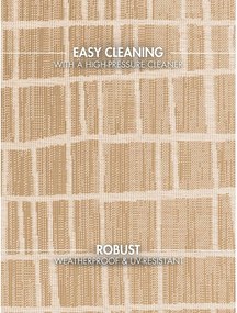 Krémszínű-natúr színű kerek kültéri-beltéri szőnyeg ø 160 cm Haringey Crouch – Ted Baker