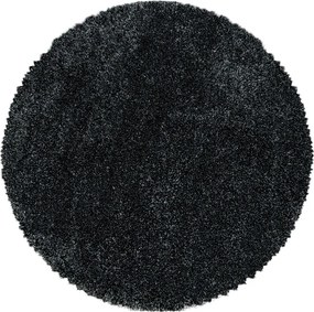 Antracitszürke kerek szőnyeg ø 160 cm Fluffy – Ayyildiz Carpets