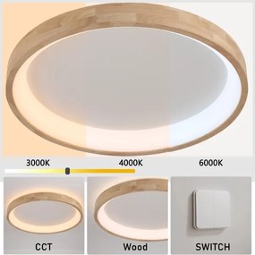 Brilagi-LED mennyezeti lámpa FALCON WOOD LED/60W/230V 3000/4000/6000K 80 cm fa