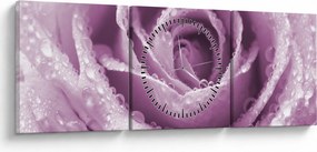 Egy rózsa virág részlete (órával) (90x30 cm)