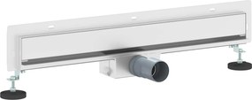 vidaXL Falon rögzített zuhanylefolyó Ezüst 60 cm Rozsdamentes acél 304
