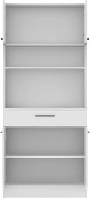 Négyajtós szekrény, fehér, DOMIS NEW