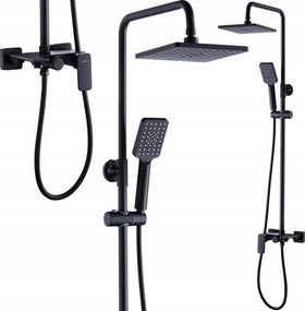 Falra Szerelhető Zuhanyszett Loft Kádkifolyóval Valvex Black